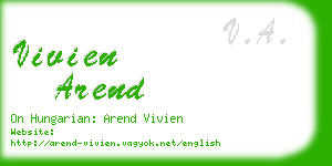 vivien arend business card